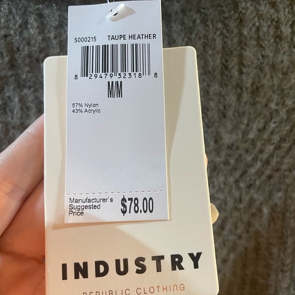 Women’s ribboned sweater color Heather size medium new with tags - Picture 4 of 6